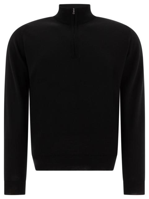 Other Designers John Smedley Merino Wool "tapton" Half-zip Sweater