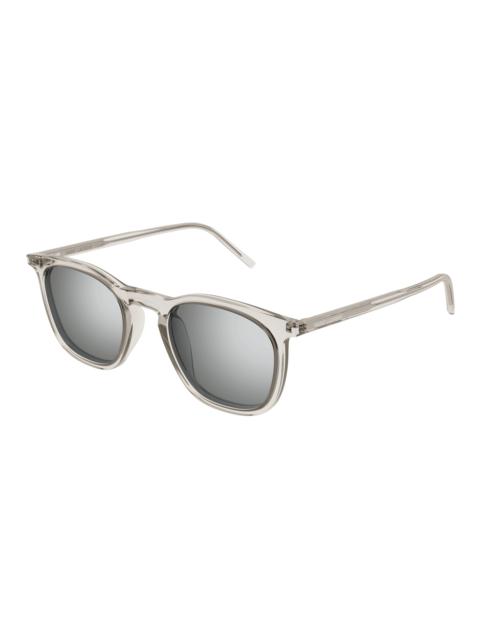 SAINT LAURENT Saint Laurent Silver Square Men's Sunglasses SL 623 004 49