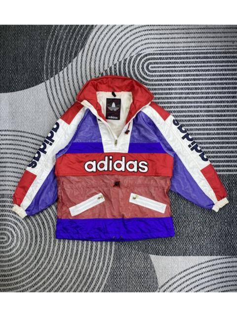 adidas Vintage Adidas Spellout Trefoil Ski Multicolor Jacket