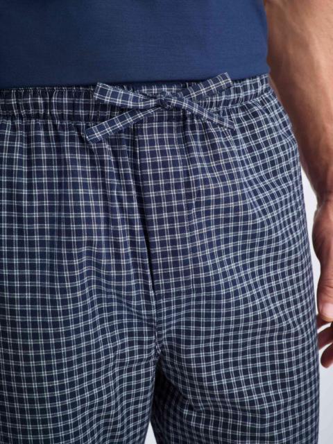 Derek Rose Men's Lounge Trousers Braemar 32 Brushed Cotton Navy