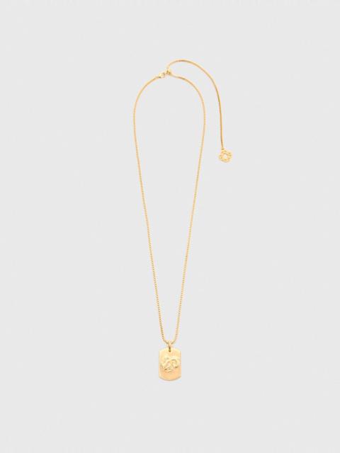 maje Zodiac sign plaque necklace