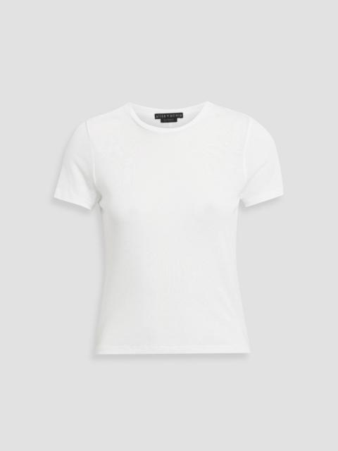 Alice + Olivia Cindy Lyocell and cotton-blend jersey T-shirt
