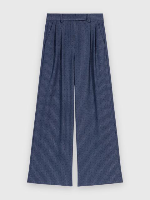 maje Rhinestone suit trousers with pleats