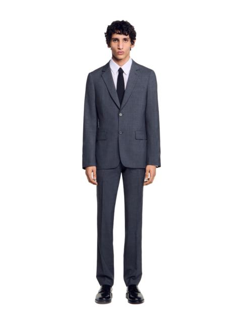 Sandro SANDRO Wool suit jacket in Mocked Grey at Nordstrom