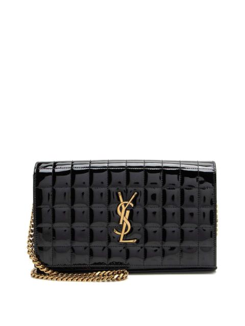 SAINT LAURENT Saint Laurent Black Quilted Leather Monogram Cassandre Chain Wallet (Authentic Pre-Loved)
