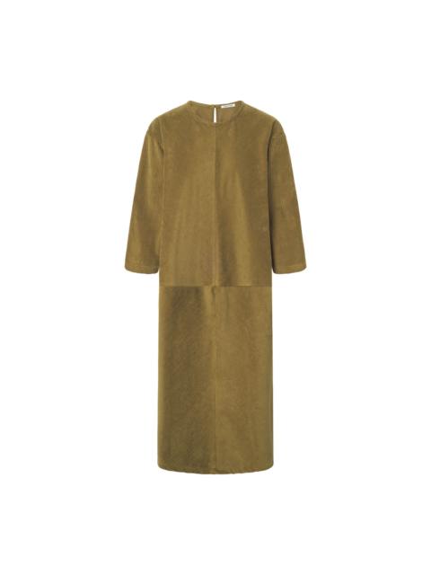 BLACK CRANE CORDUROY RADIANT DRESS - OLIVE