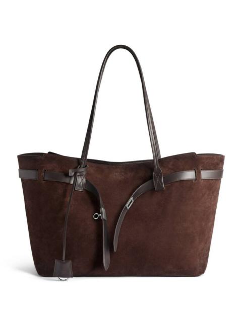 BALENCIAGA Women's Bel Air Tote Bag Large in Light Espresso