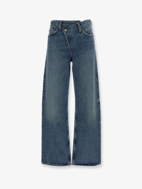 AGOLDE Regenerative Cotton Jeans With Distressed Profiles