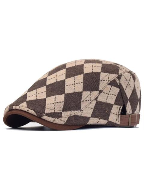 Other Designers Archival Clothing - Newsboy lattice retro flat cap