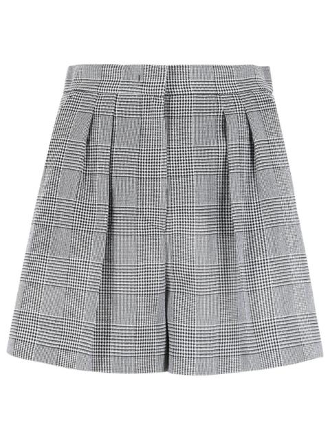 Max Mara Max Mara 'Agoraio' Shorts In Blue And White Virgin Wool Women
