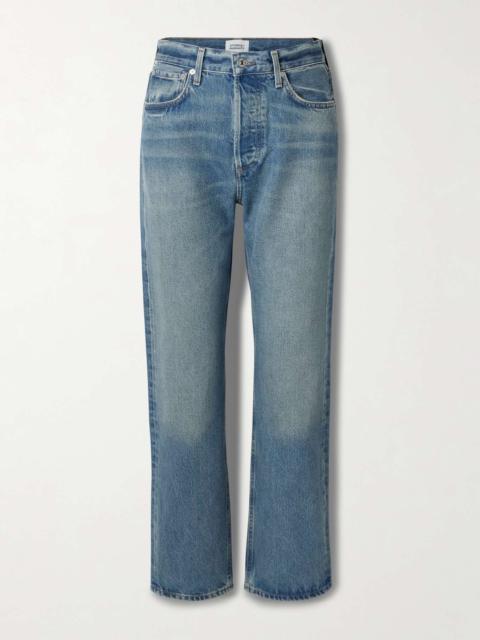 Blaine high-rise straight-leg jeans Light denim