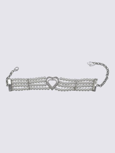 Blumarine Blumarine Silver Tone Necklace | baltini | REVERSIBLE