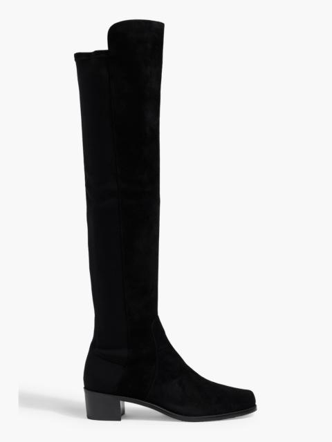 Stuart Weitzman Reserve suede and microstretch over-the-knee boots