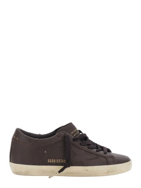 Golden Goose Golden Goose Women Sneakers Super Star With Leather Upper And Brown Suede Detail Unisex