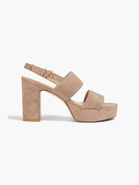Stuart Weitzman Ono suede slingback platform sandals