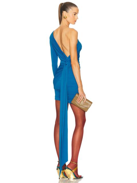 ALEX PERRY One Sleeve Drape Mini Dress