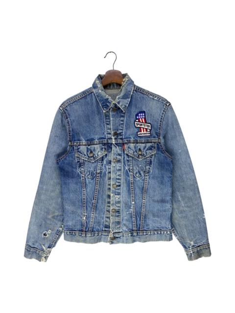 Vintage Levis x Harley Davidson Distressed Denim Jacket