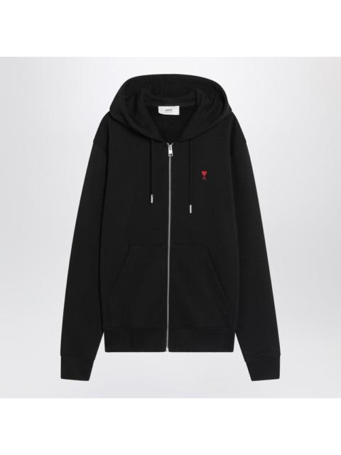 AMI Paris Ami Paris Black Ami De Coeur Zip-Up Sweatshirt Men