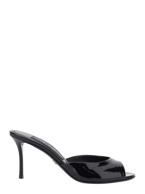 Dolce & Gabbana Dolce & Gabbana Women Black Sandals With High Stiletto Heel And Almond Toe In Leather Woman