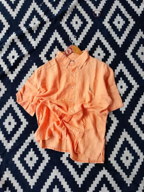 Ralph Lauren Vintage Rare Ralph Lauren Peach Linen Hibiscus High-Summer