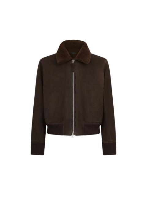 TOM FORD NUBUCK SHEARLING FLIGHT BOMBER