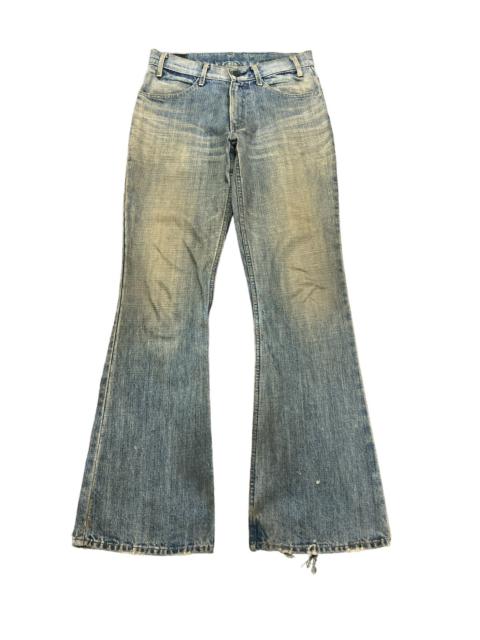 Other Designers Vintage - FLARED💥 VELL VET BLUE DISTRESSED DENIM PANT