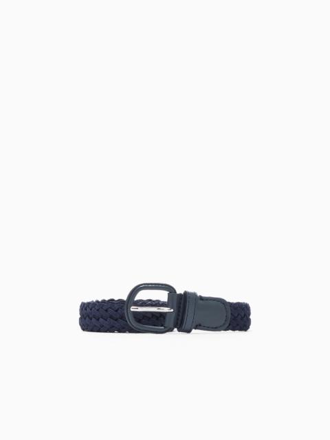 GIORGIO ARMANI WOVEN SUEDE BELT