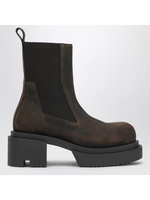Rick Owens Rick Owens Brown Bogun Beatle Boots In Suede Men
