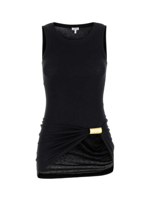 Loewe Loewe Women Black Stretch Cotton Tank Top