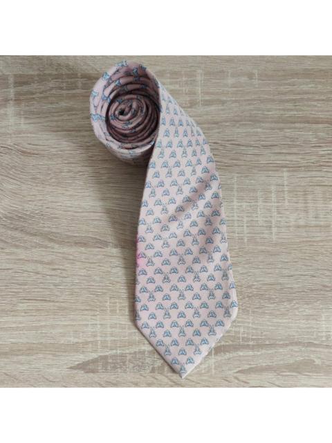 Hermès Hermes Paris Silk Tie 5272 SA Animals Pink