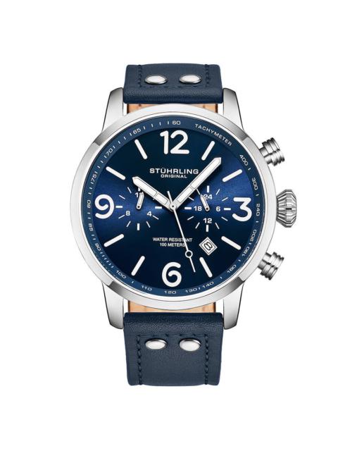 Other Designers Stuhrling Original Aviator Quartz Blue Dial Men's Watch M13650