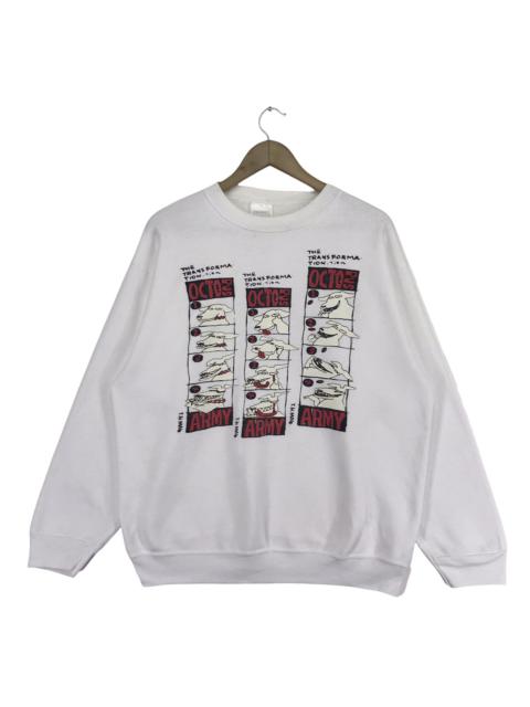 Other Designers Vintage - 90s Octopus Army Distressed Sweatshirts Crewneck