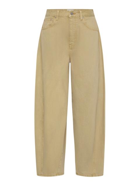 ST. AGNI Mid-Rise Organic Cotton Balloon Jeans brown