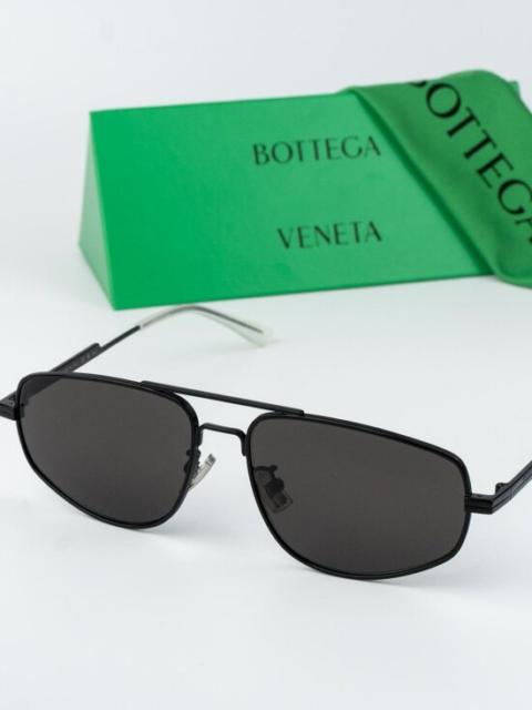 Bottega Veneta Bottega Veneta Men Sunglasses Black Grey Pilot BV1125S 001 BRAND NEW