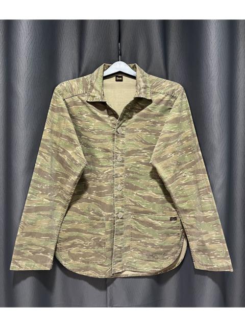 Other Designers Vintage Denime Tiger Stripes Two Pockets Shirt