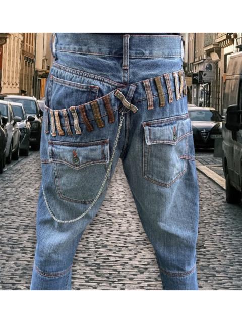 Other Designers Japanese Brand - 🔥Vtg TURNA Insane Slanted Double Waist Street Wear Denim