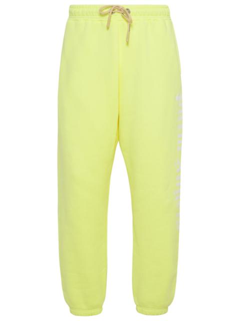 PALM ANGELS Neon Yellow Cotton Track Suit Pants