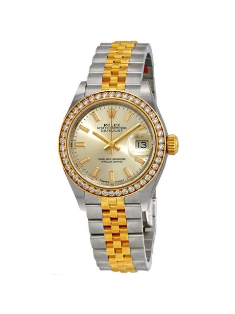 ROLEX Rolex Lady-Datejust Silver Dial Ladies Steel and 18kt Yellow Gold Jubilee Watch 279383SSJ