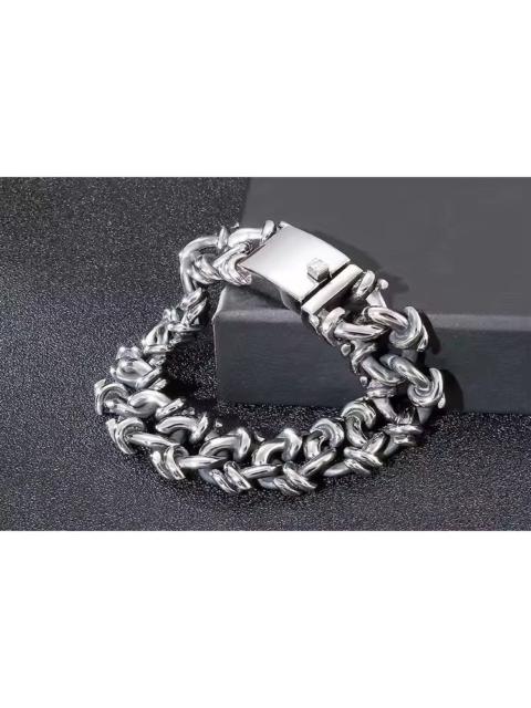 Other Designers Japanese Brand - 21 cmHeavy 10mm Stainless Steel Cuban/Knot Link Bracelet