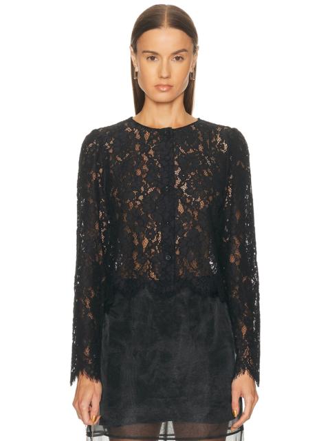 FRAME Lace Blouse