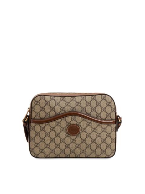 GUCCI GUCCI Interlocking G $1550 Beige And Ebony GG Canvas Messeng