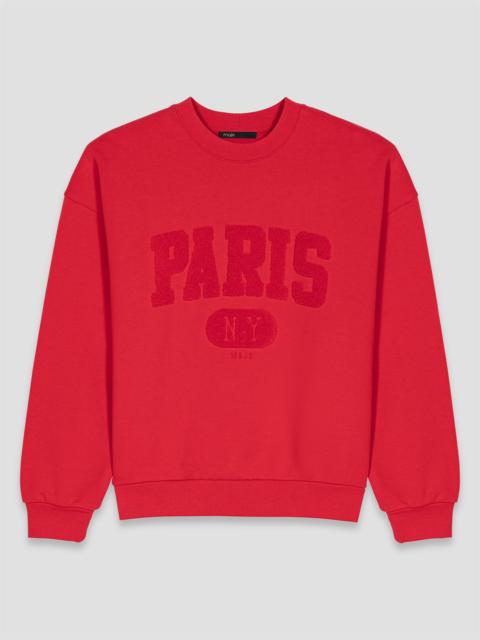 maje Paris New York Lettering Sweatshirt