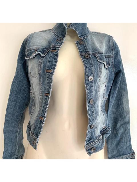 Other Designers Reclaimed Vintage Women's Navy and Blue Jacket