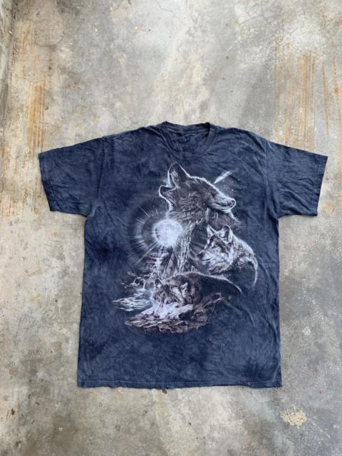 Other Designers The Mountain - Vintage Distressed BarkAtMoon Howling Wolf Tie Dye Tshirt
