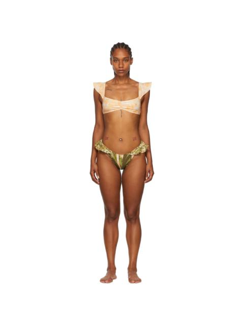 Collina Strada SSENSE Exclusive Khaki Recycled Nylon Bikini