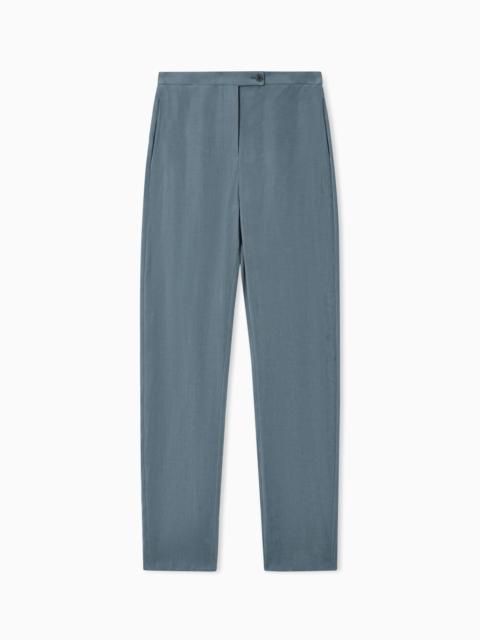 EMPORIO ARMANI WASHED TWILL TROUSERS