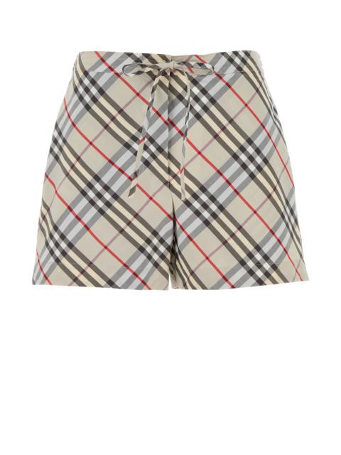 Burberry Embroidered poplin shorts