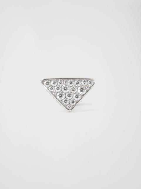 Prada Eternal Gold single earring in white gold with diamonds