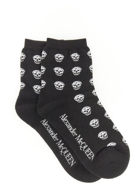 Alexander McQueen Alexander Mcqueen Mini Skull Print Short Leggings
