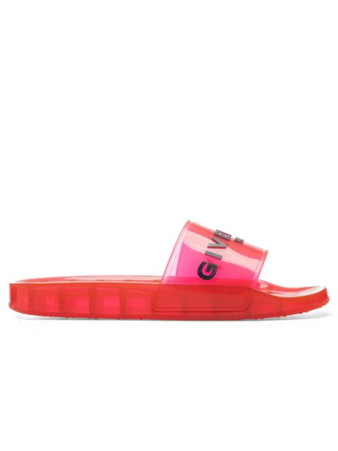 Givenchy GIVENCHY SLIDE TRANSPARENT SANDAL - RED